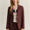 Blazer de linho elástico