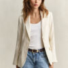 Blazer de linho elástico