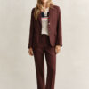 Blazer de linho elástico
