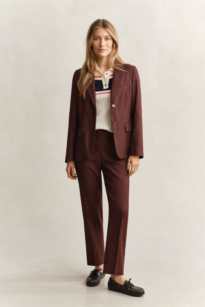 Blazer de linho elástico