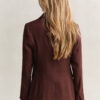 Blazer de linho elástico