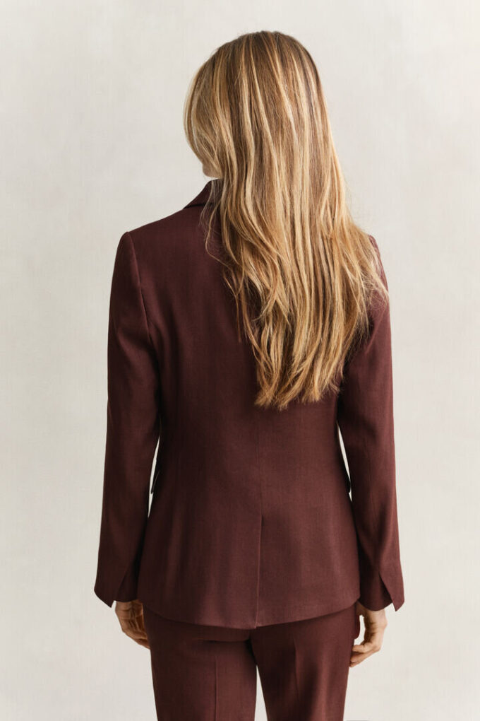 Blazer de linho elástico