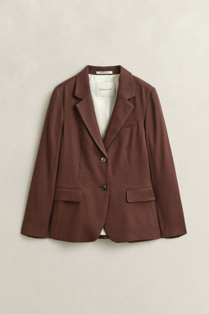 Blazer de linho elástico
