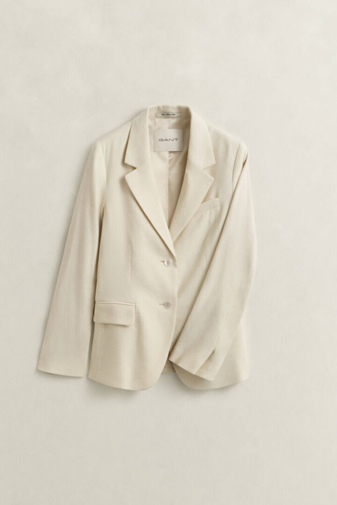 Blazer de linho elástico