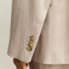 Blazer em mistura de linho com riscas finas