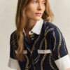 Blusa em contraste