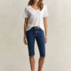 Calças Capri em Denim