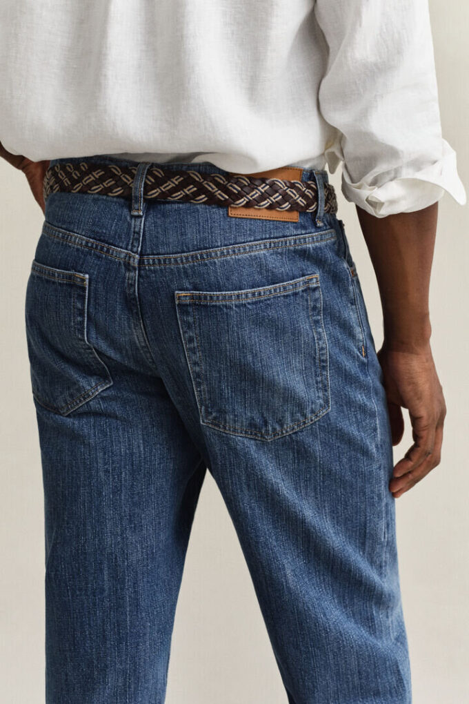 Calças de jeans com ouropel