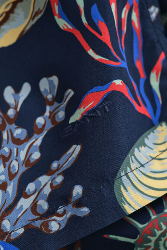Calções de banho com estampado de algas
