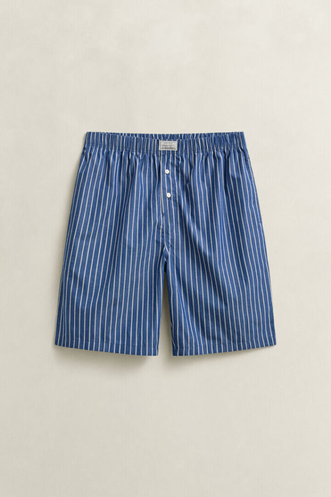 Calções de pijama em popeline às riscas