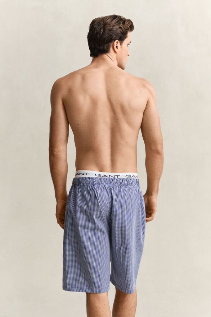 Calções de pijama em popeline xadrez