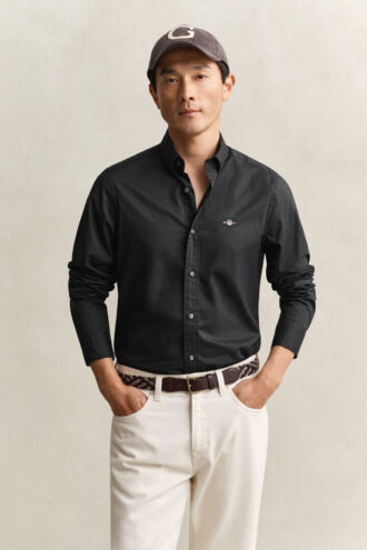 Camisa clássica de popelina de corte justo