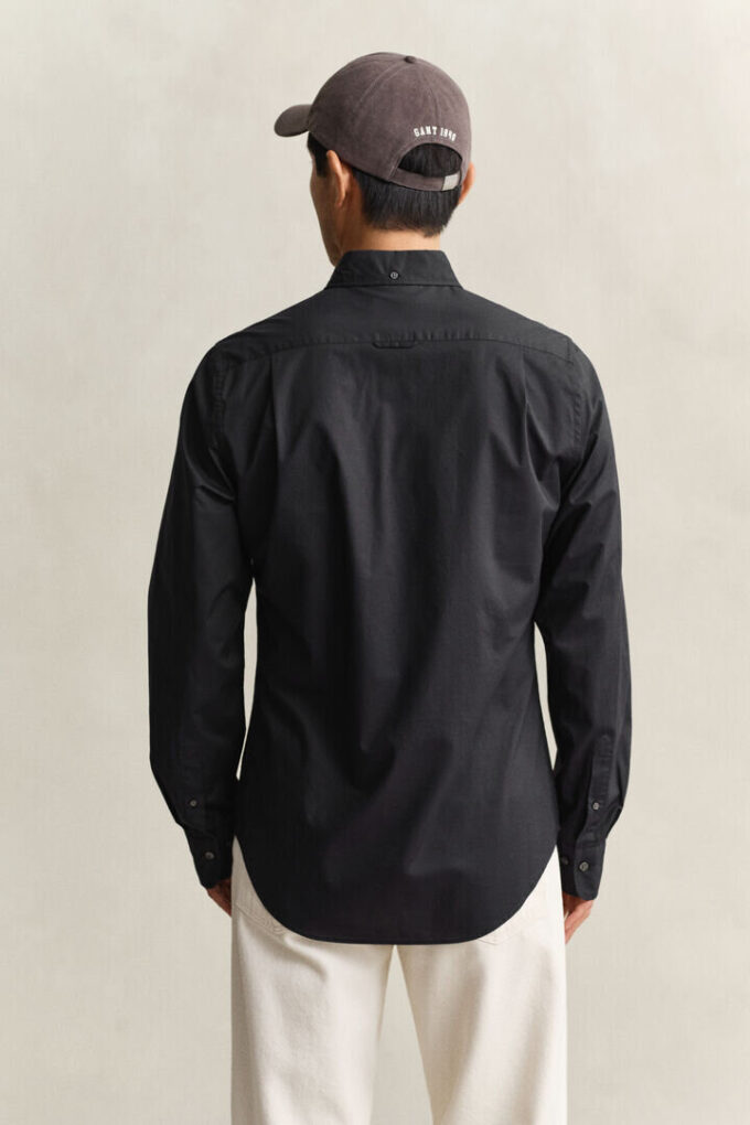 Camisa clássica de popelina de corte justo