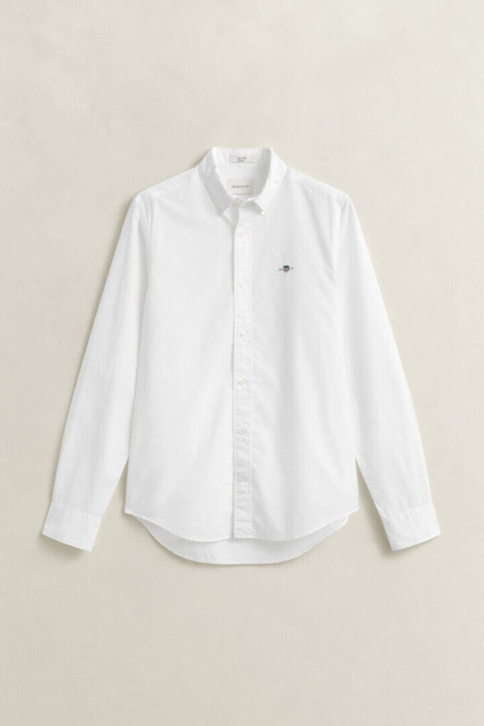 Camisa clássica de popelina de corte justo