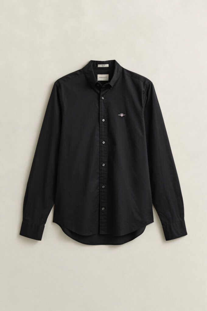 Camisa clássica de popelina de corte justo
