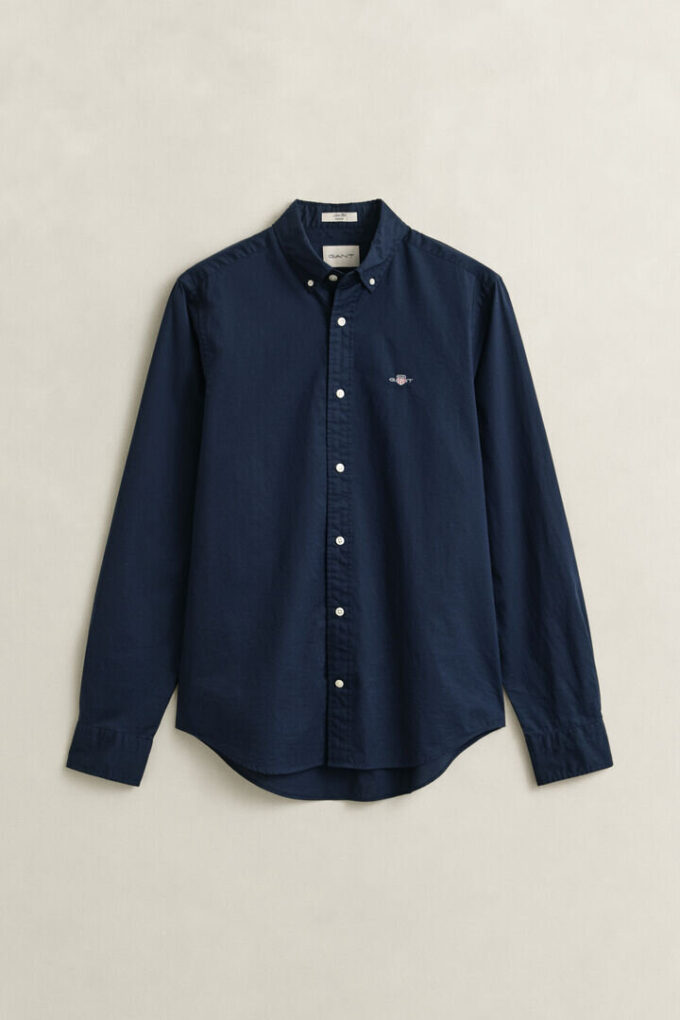 Camisa clássica de popelina de corte justo