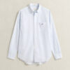 Camisa clássica de popelina às riscas