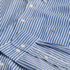 Camisa clássica de popelina às riscas
