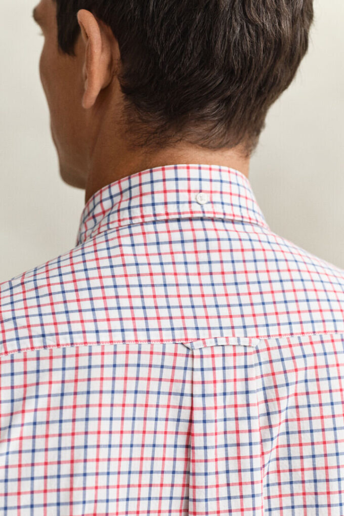 Camisa clássica de popelina xadrez