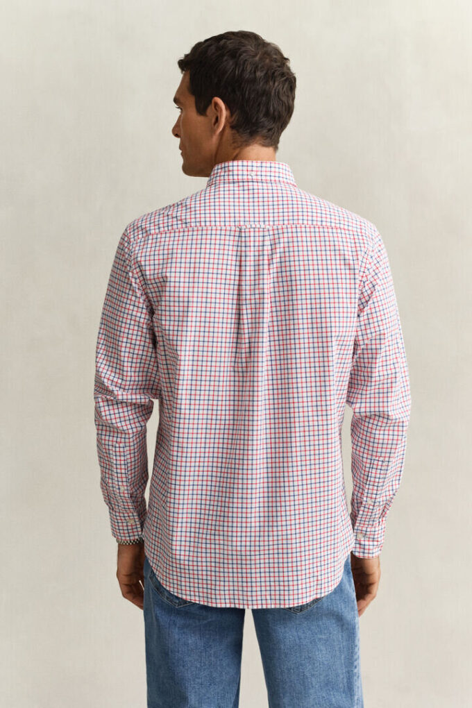 Camisa clássica de popelina xadrez