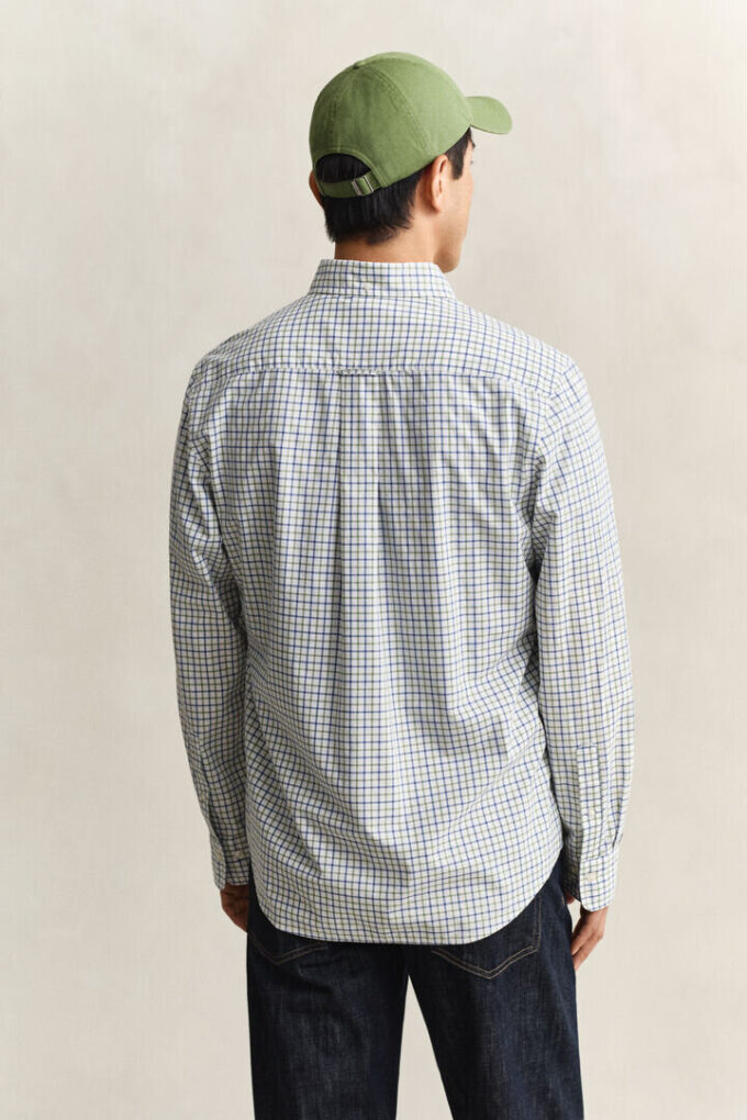 Camisa clássica de popelina xadrez