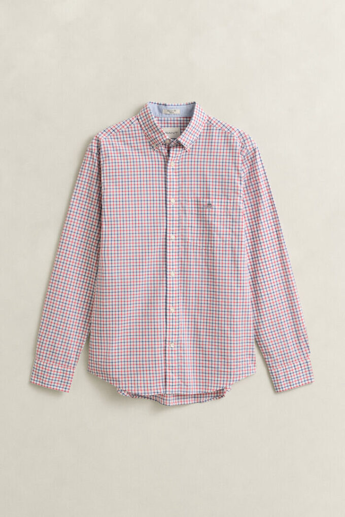 Camisa clássica de popelina xadrez