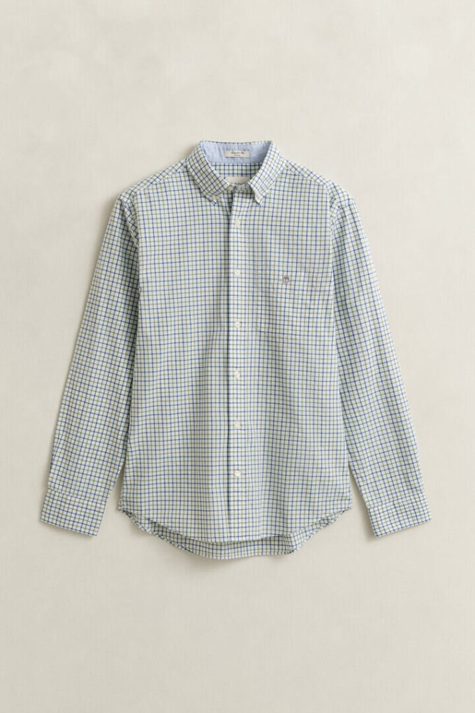 Camisa clássica de popelina xadrez