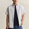 Camisa de calções clássica de manga curta Oxford