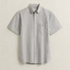 Camisa de calções clássica de manga curta Oxford