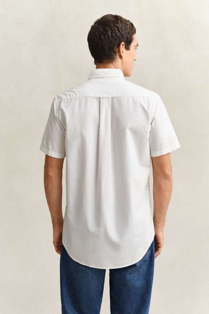Camisa de calções clássica de manga curta Oxford