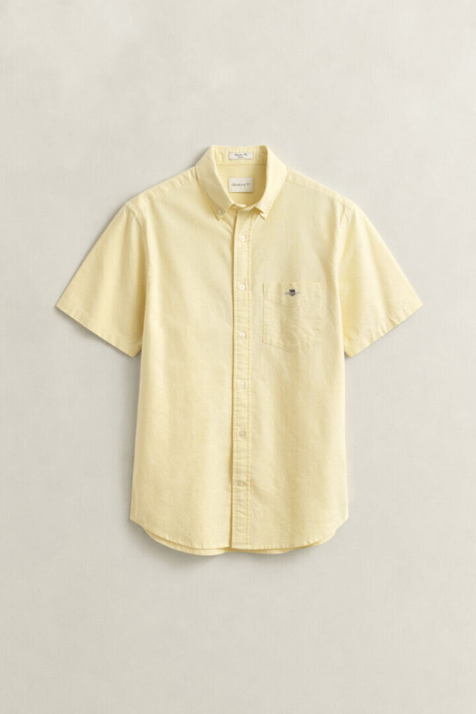 Camisa de calções clássica de manga curta Oxford