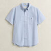 Camisa de calções clássica de manga curta Oxford