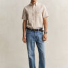 Camisa de calções em mistura de linho