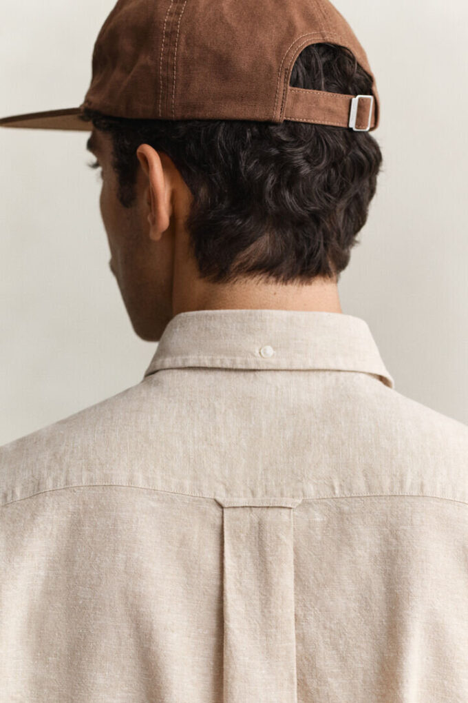 Camisa de calções em mistura de linho