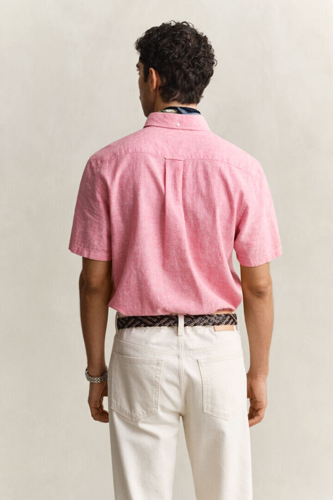 Camisa de calções em mistura de linho