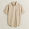 Camisa de calções em mistura de linho