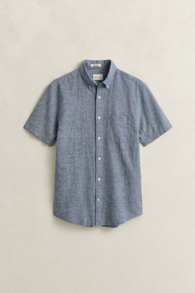 Camisa de calções em mistura de linho