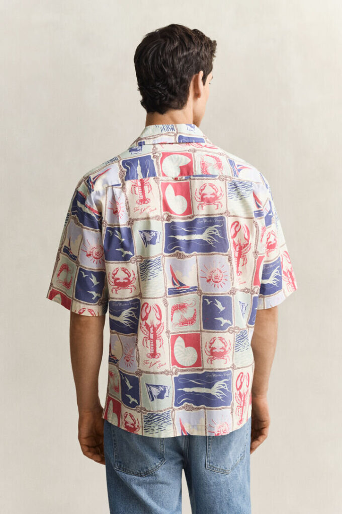 Camisa de calções náutica de manga curta