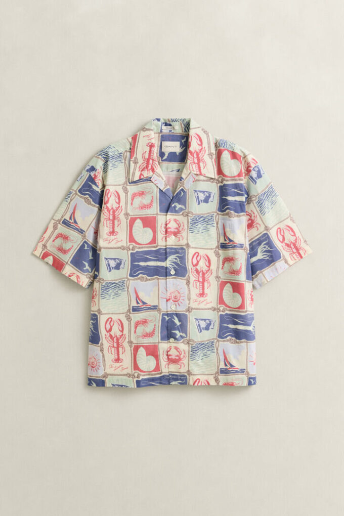 Camisa de calções náutica de manga curta