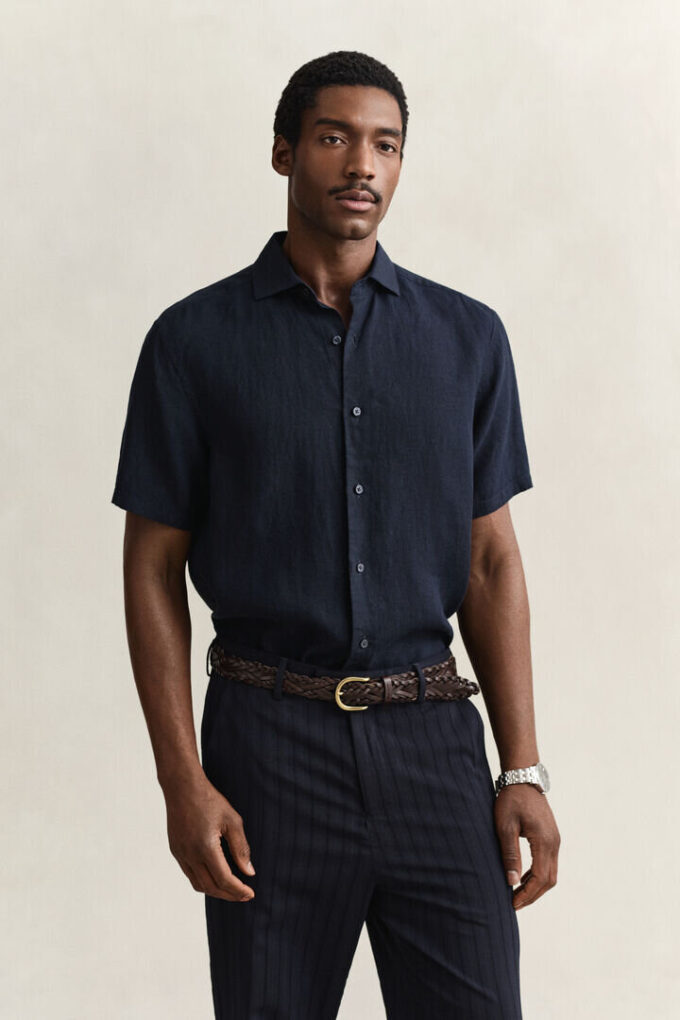 Camisa de calção em linho