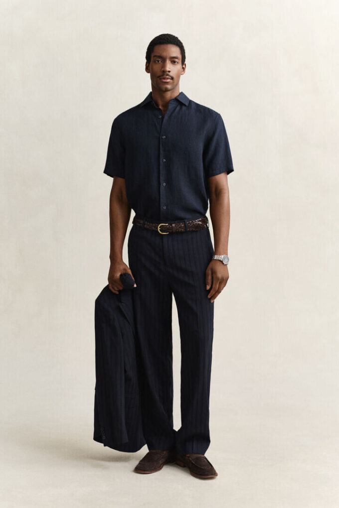 Camisa de calção em linho