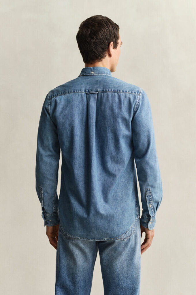 Camisa de ganga de corte regular