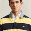 Camisa de ganga Heavy Rugger às riscas com gola em chambray