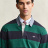 Camisa de ganga Heavy Rugger às riscas com gola em chambray