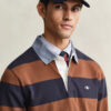 Camisa de ganga Heavy Rugger às riscas com gola em chambray
