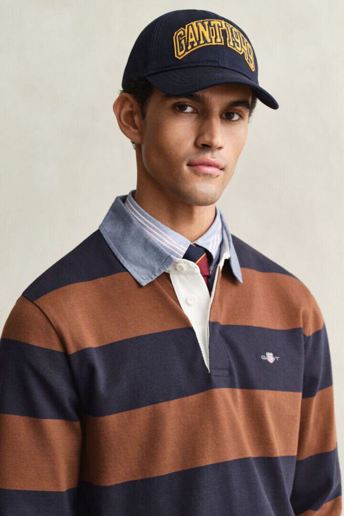 Camisa de ganga Heavy Rugger às riscas com gola em chambray