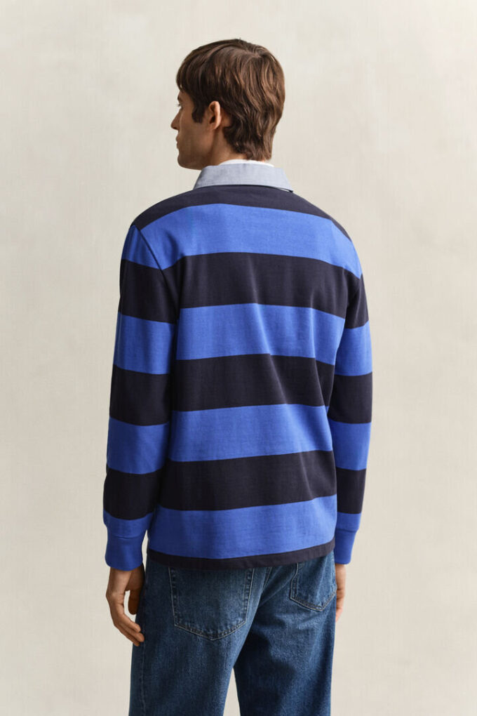 Camisa de ganga Heavy Rugger às riscas com gola em chambray