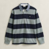 Camisa de ganga Heavy Rugger às riscas com gola em chambray