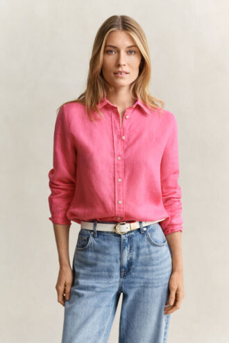 Camisa de linho de corte regular