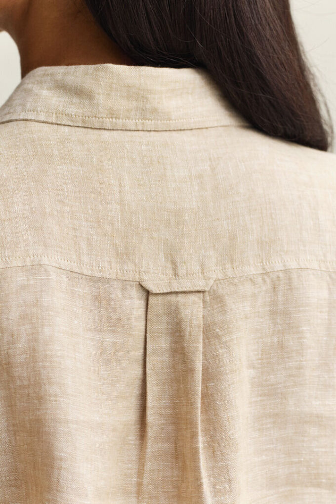 Camisa de linho de corte regular